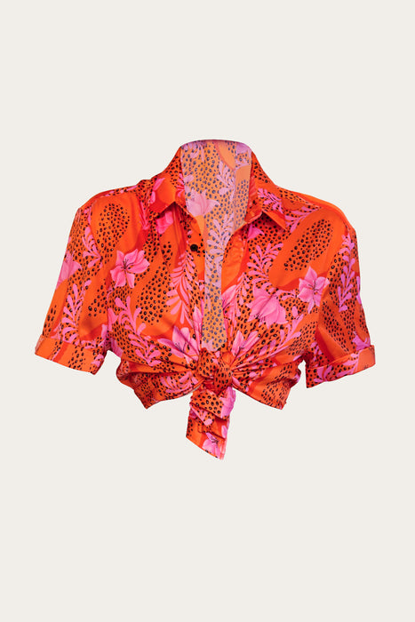 Papaya Button Up